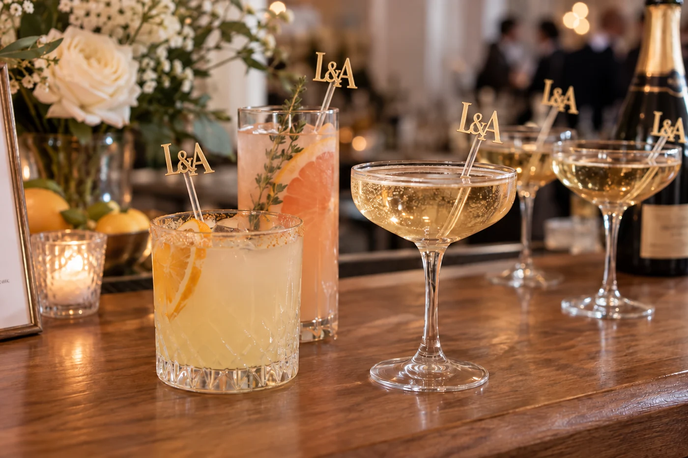Custom acrylic drink stirrers — L&A