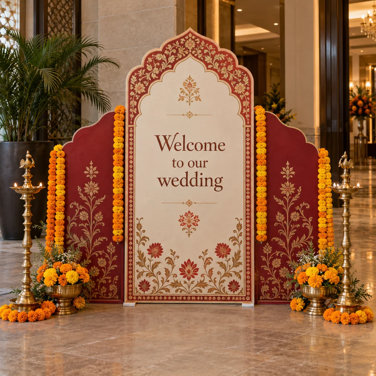 Traditional wedding welcome