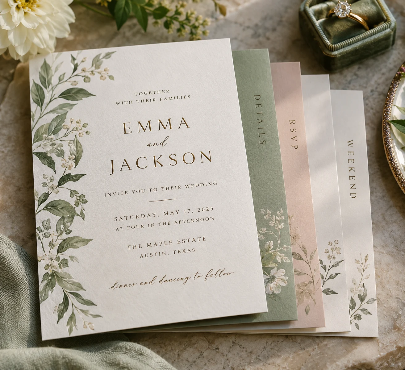 Multi-leaf invitation suites