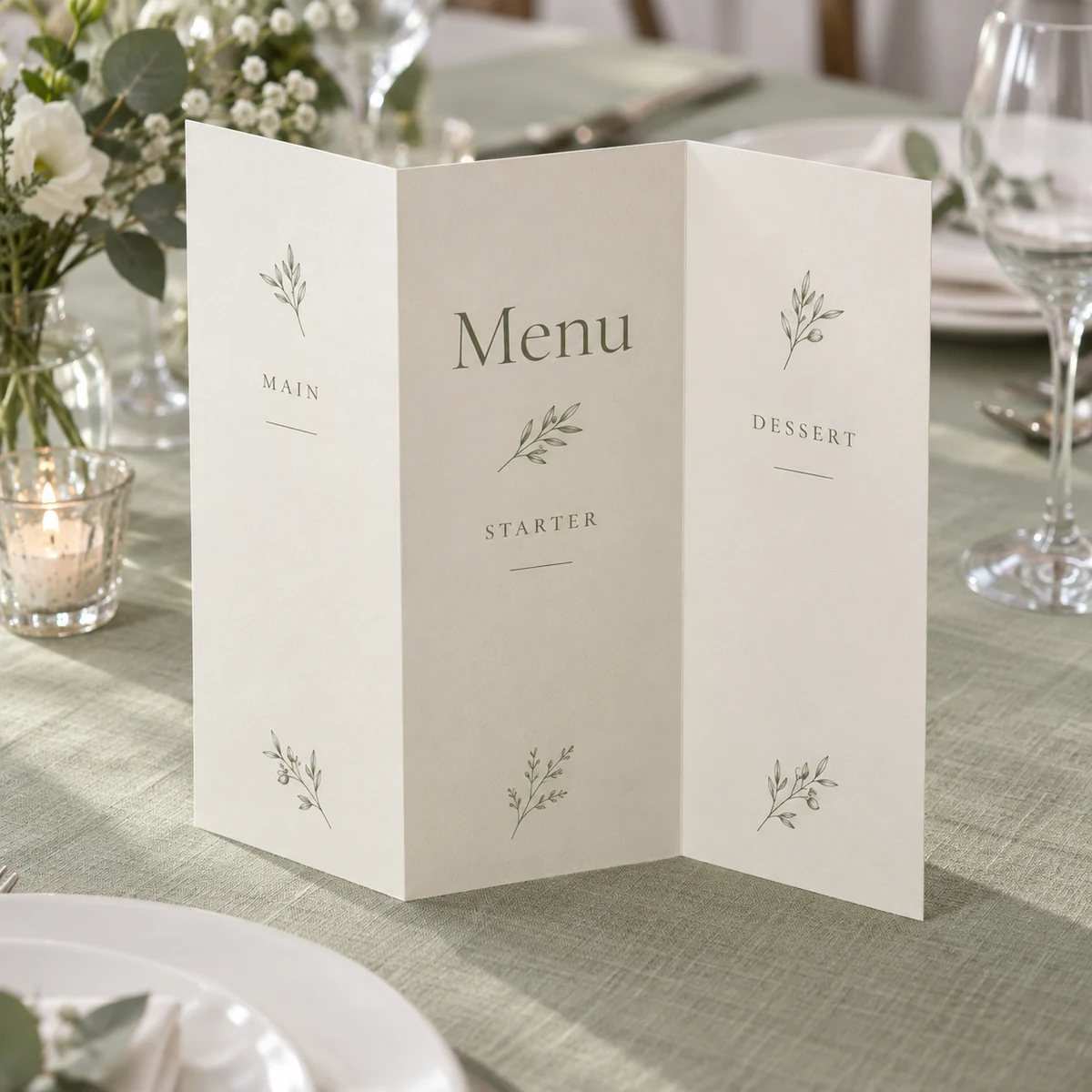 Tri-fold menus