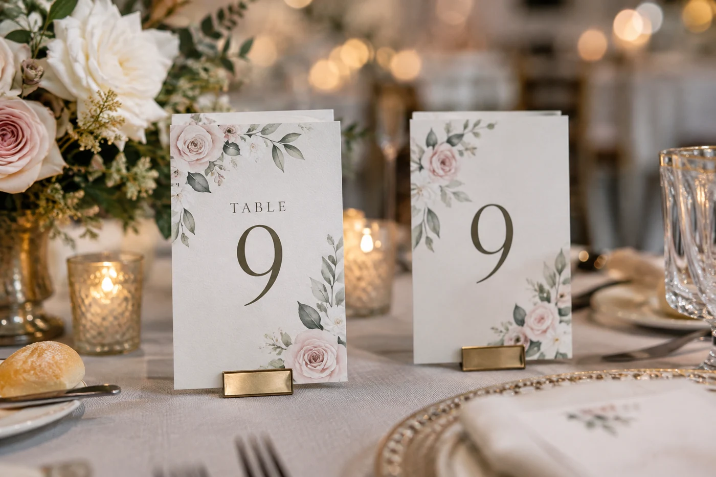 Double-sided table numbers