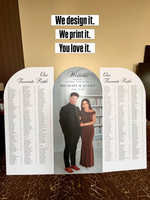 Arched wedding seating charts