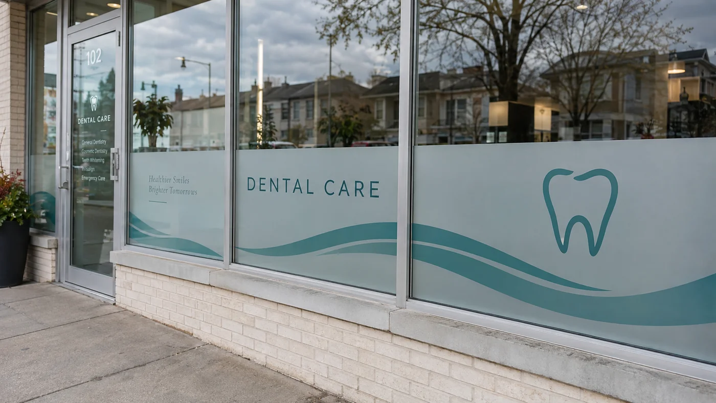 Dental clinic windows