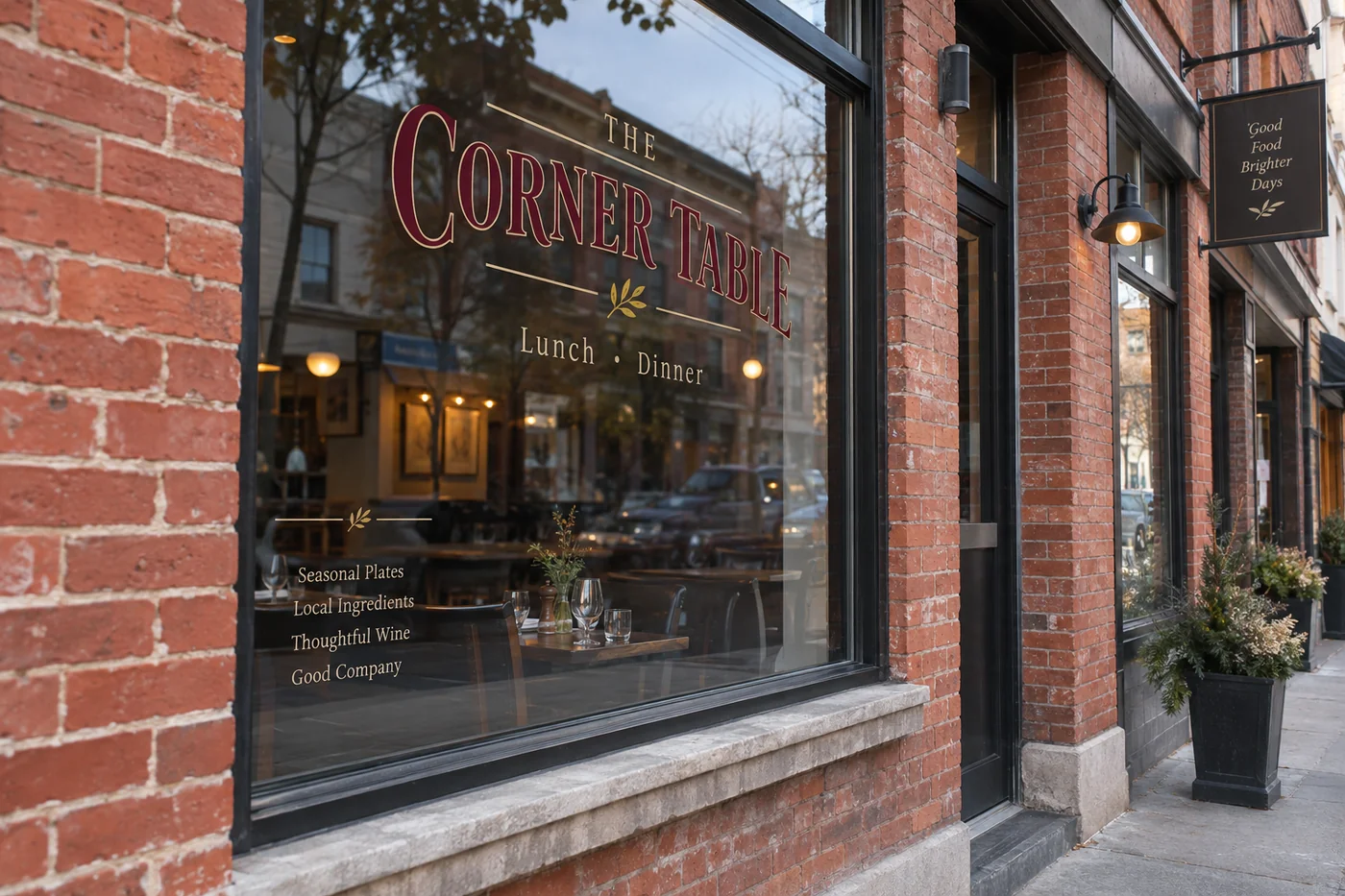 Restaurant window graphics